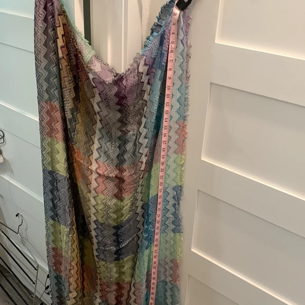 Woven Heart Multicolored Oversized Scarf/Wrap